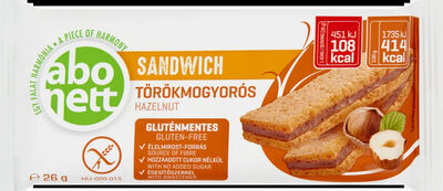 Gluten-free sandwich with hazelnut