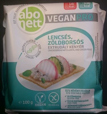 Extrudált kenyér, lencsés zöldborsós