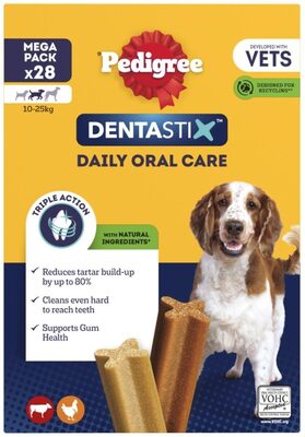 DentaStix Medium Dog Dental Chews 28 Stick