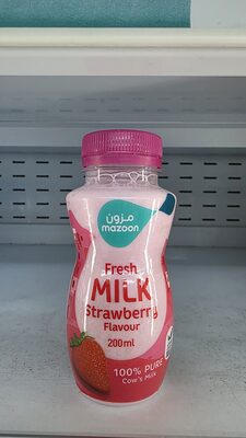 حليب طازج بنكهة الفراولة