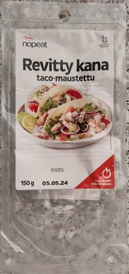 Revitty kana taco-maustettu