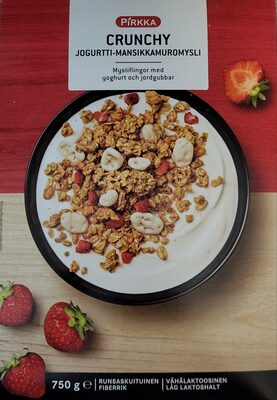 Crunchy jogurtti-mansikkamuromysli