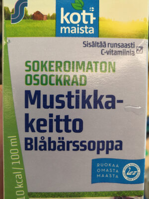 Sokeroimaton mustikkakeitto