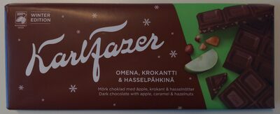 Karl Fazer omena, krokantti & hasselpähkinä