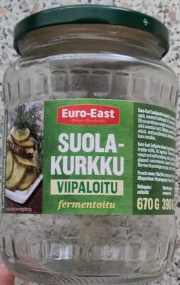 Viipaloitu fermentoitu suolakurkku
