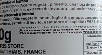 Légumes préparés au bambou
