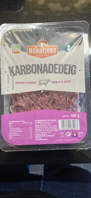 Karbonadedeig av norsk storfe, 5% fett