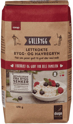 Coop Gullbygg Lettkokt Bygg- og Havregryn
