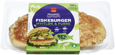 Fiskeburger Hvitløk og Purre