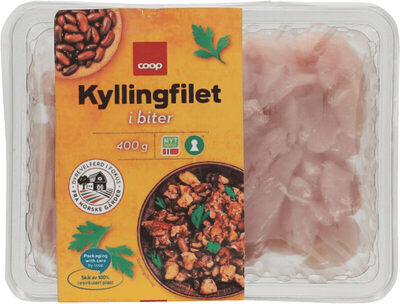 Kyllingfilet i biter