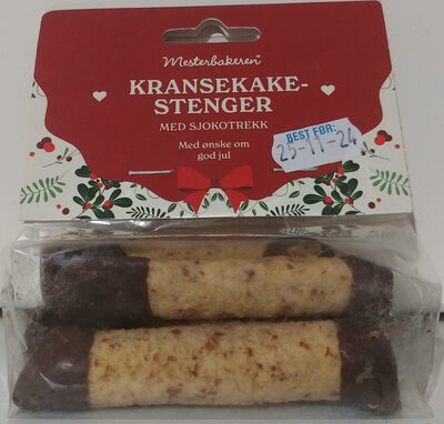 Kransekakestenger med sjokolade