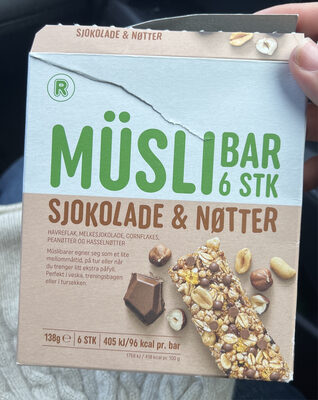 Müslibar Sjokolade og Nøtter