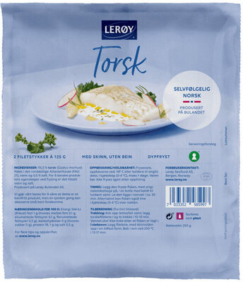 Lerøy Torskefilet 2x125g