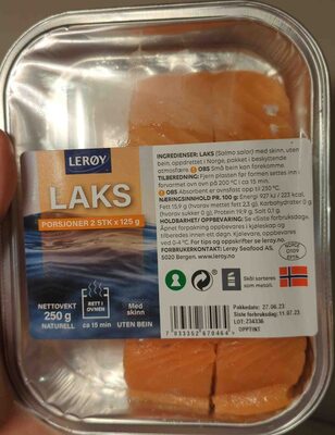 Laks med skinn uten bein