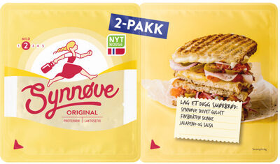 Yellow cheese in slices, 2-pack