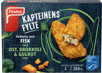 Kapteinens Fylte Ost, Brokkoli Og Gulrotsaus