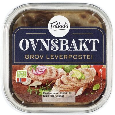 Leverpostei Grov Ovnsbakt 185g Folkets