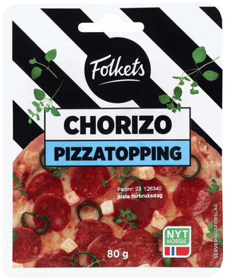 Pizzatopping Chorizo 80g Folkets