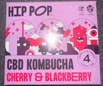 CBD Kombucha, Cherry and Blackberry