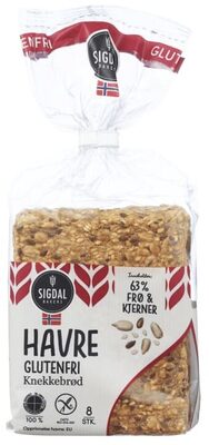 Knekkebrod glutenfri med havre