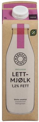 Lettmjølk 1,2% fett