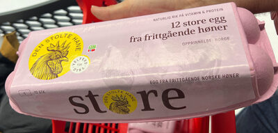 Store egg fra frittgående høns