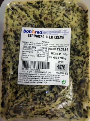 Espinacas a la crema