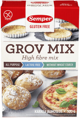 Semper Brødmix Grov uten Melk Glutenfri 500g