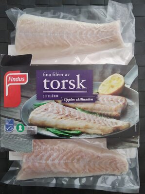 Fina fileer av torsk