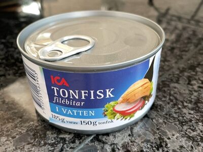Tonfisk filébitar i vatten