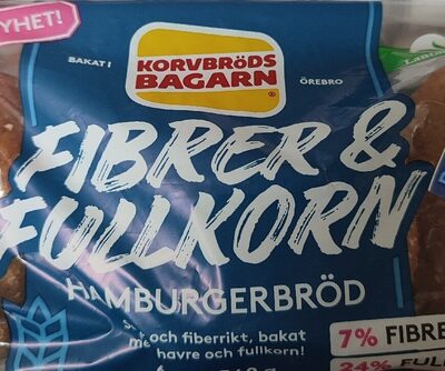 Fiber och fullkorn hamburgerbröd