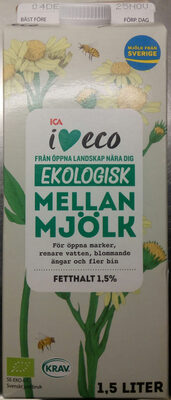 ICA i♥eco ekologisk mellanmjölk