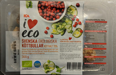 ICA i♥eco Svenska ekologiska köttbullar