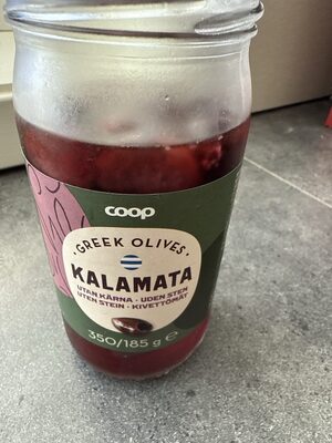 Coop Kalamata Gresk Oliven uten Sten 185g