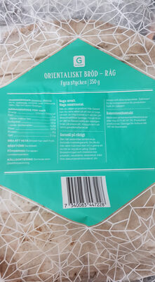 Orientalskt Bröd - råg