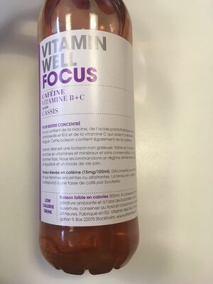 Focus Caféine Vitamine B+C saveur cassis