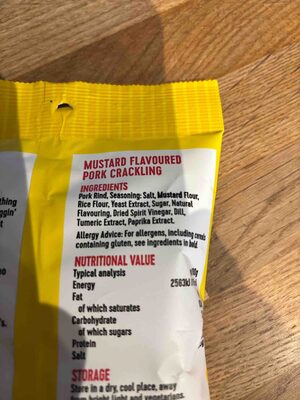 Mustard Flavoured Pork Crackling
