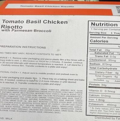 Tomato basil chicken risotto