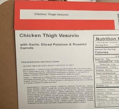 Chicken thigh Vesuvio