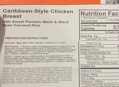 Caribbean-style chicken breast