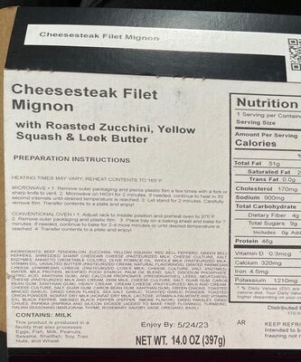 Cheesesteak Filet Mignon