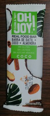 Barra de dátil, coco y almendra