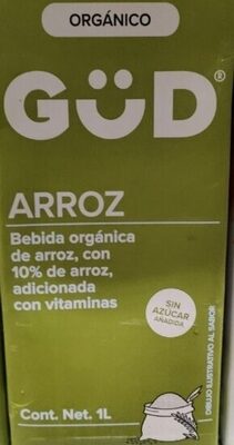 Bebida orgánica de arroz con vitaminas