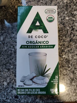Bebida de coco orgánico