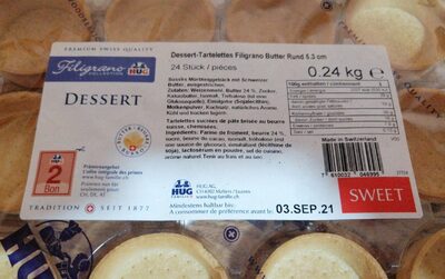 tartelettes Filigrano Butter