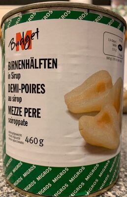 Birnenhälften in Sirup