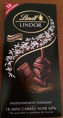 Lindor Mini carrés noir 60% - Passionnément fondant