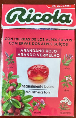 Caramelos de hierbas suizas arándano rojo