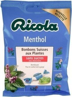 Bonbons Suisses aux plantes Menthol Sans sucres
