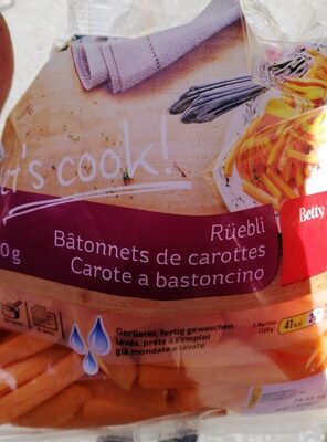 Bâtonnets de carottes